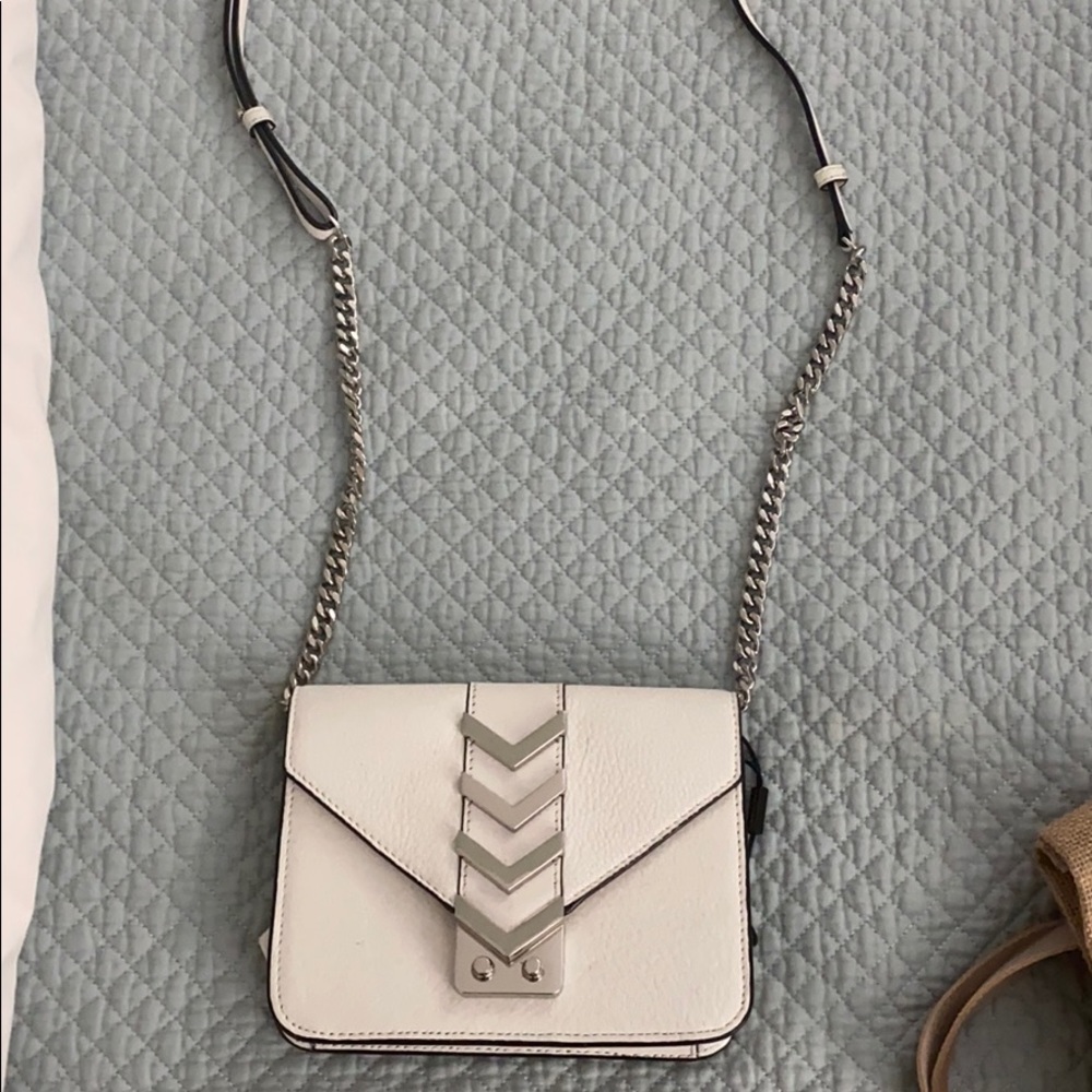 Mackage white cross body bag